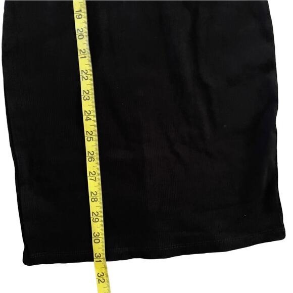 Naked Wardrobe Zip It Long Sleeve Ribbed Mini Dress Black Size Small New - Picture 13 of 13
